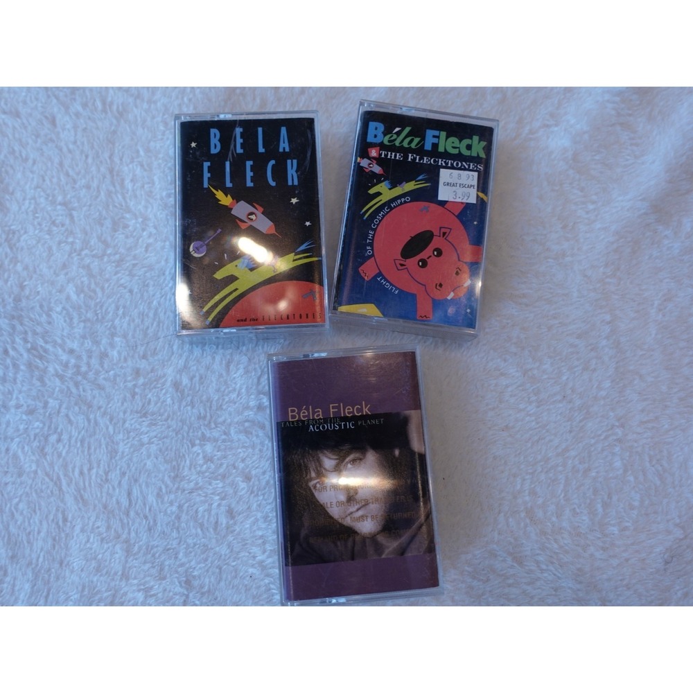Bela Fleck & Flecktones Cassette Tapes Lot Of 3: Cosmic Hippo Tales Club Promo